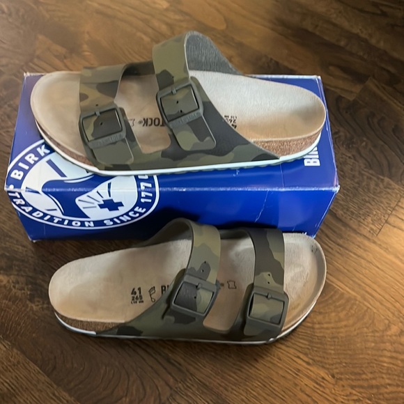 Birkenstock Shoes Arizona Desert Soil Camo Birkenstocks Oa Poshmark